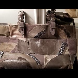 Gray tones , Coach Patchwork Purse.
